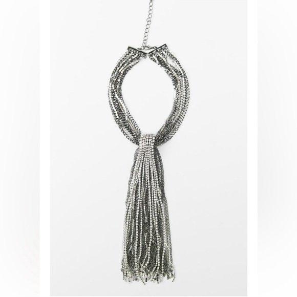 ZARA RHINESTONE CASCADE NECKLACE - Picture 4 of 8